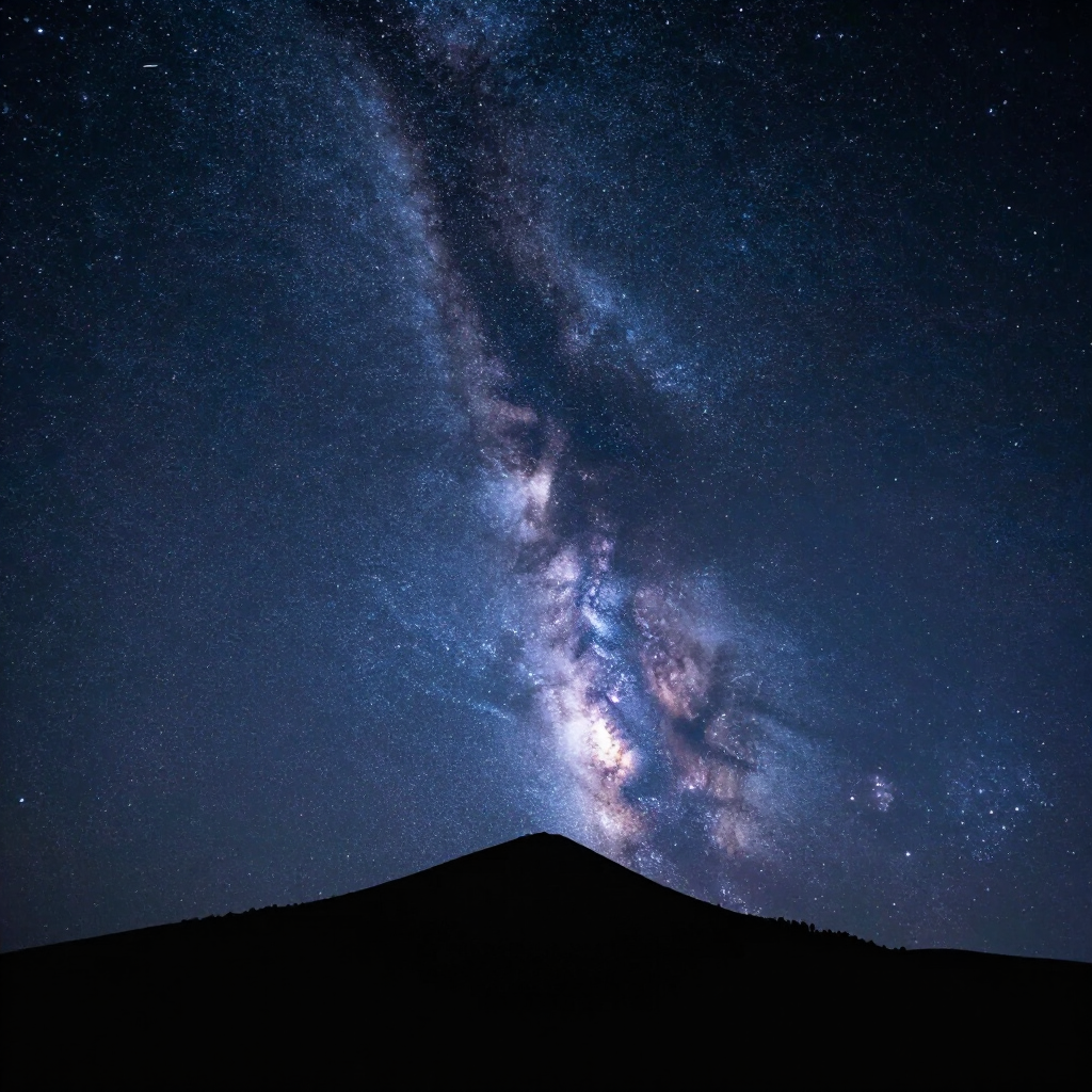 Perseid meteor streaks across a dark August night sky over a mountain ridge with the Milky Way